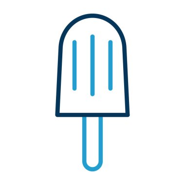 Dondurma. Web simgesi basit illüstrasyon