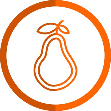 İzole armut ikon vektör tasarımı