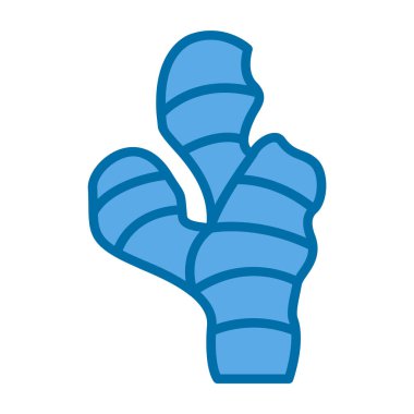 Zencefil kök simgesinin vektör illüstrasyonu 