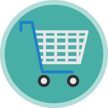 Alışveriş arabası ikonu. vektör illüstrasyonu                     