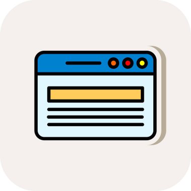 Web sayfası simgesi, vektör illüstrasyonu 