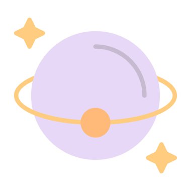 gezegen simgesi, vektör illüstrasyonu basit tasarım