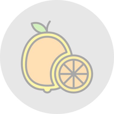 limon meyve vektörü basit simge