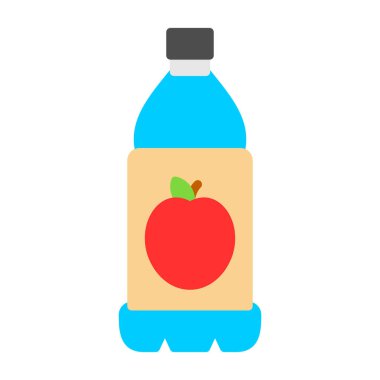 Elmalı plastik şişe.