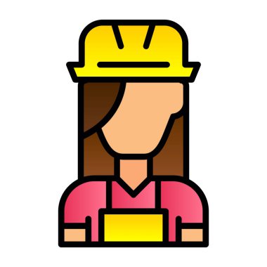 Avatar kadın işçi simgesi