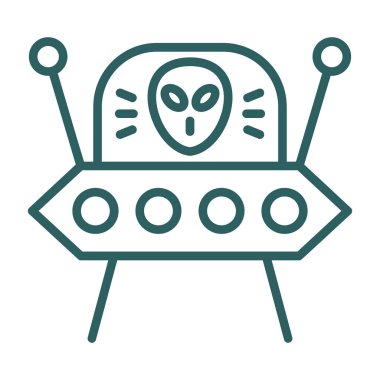 Uzaylı. Web simgesi basit illüstrasyon 