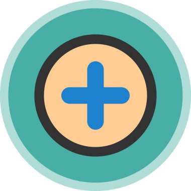 Artı işaret simgesi, vektör illüstrasyonu