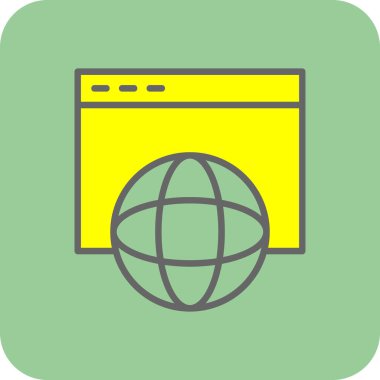 Web sitesi vektör simgesi, özet çizimi 