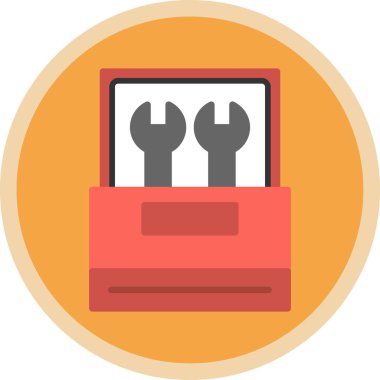 araç kutusu simgesi, vektör illüstrasyonu basit tasarım