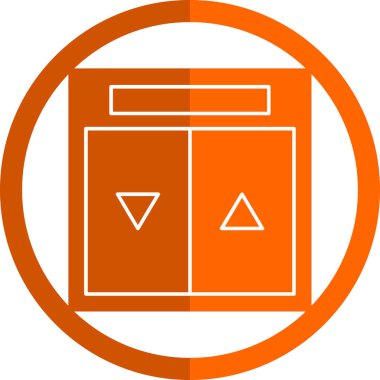 Asansör. Web simgesi basit illüstrasyon             