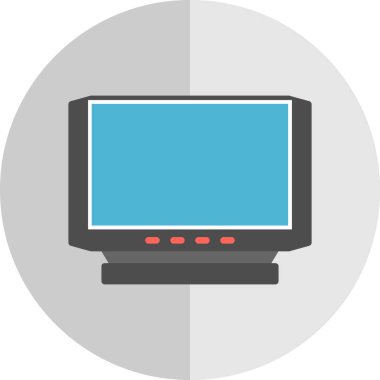 televizyon web simgesi vektör illüstrasyonu