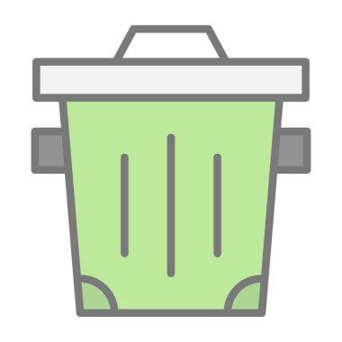 Çöp kutusu simgesi. vektör illüstrasyonu