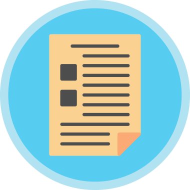 belge simgesi, vektör illüstrasyonu basit tasarım