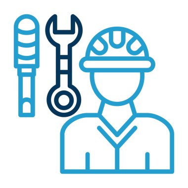 Tamirci web simgesi, vektör illüstrasyonu