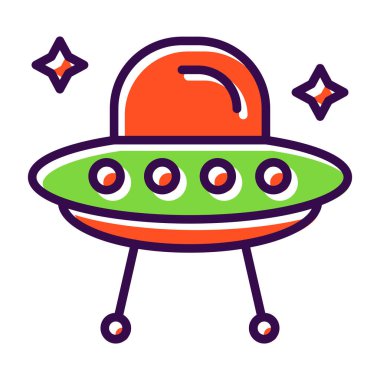 Uzaylı. Web simgesi basit illüstrasyon 