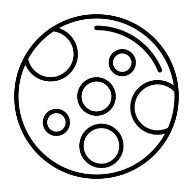 Ay simgesi, vektör illüstrasyonu basit tasarım