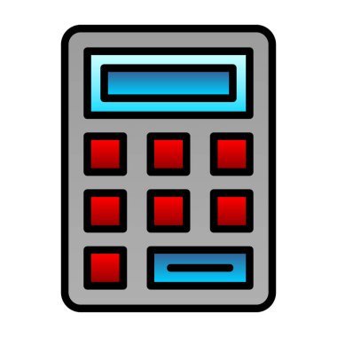 Basit Hesaplayıcı Simgesi, vektör illüstrasyonu