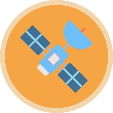 Beyaz arka plan üzerinde izole uydu simgesi