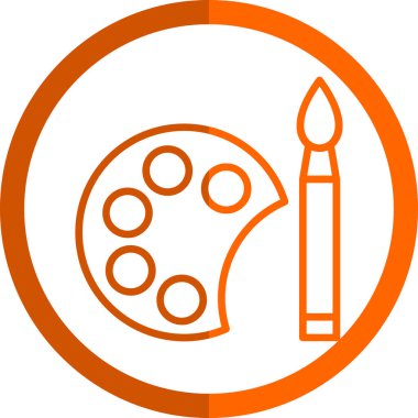 Renk paleti simgesi vektör illüstrasyon tasarımı 