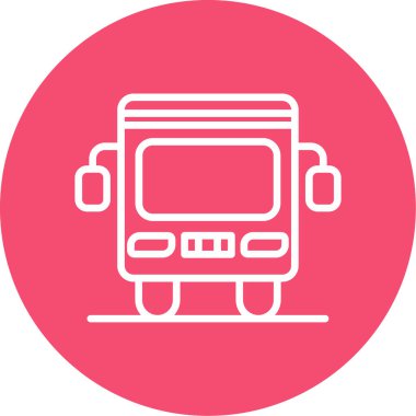 bus simgesi vektör illüstrasyonu