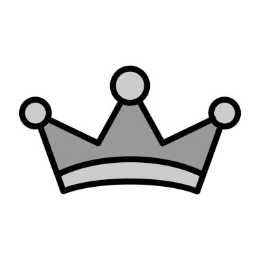 taç düz vektör simgesi 