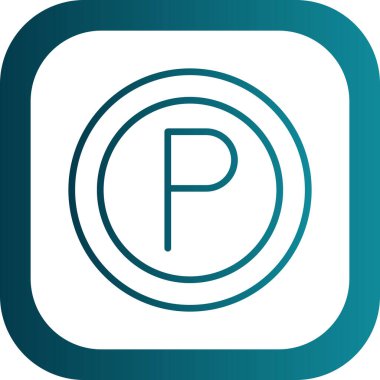 araba park simgesi vektör illüstrasyon                  