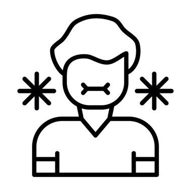 Hasta Kişiler web simgesi vektör illüstrasyonu