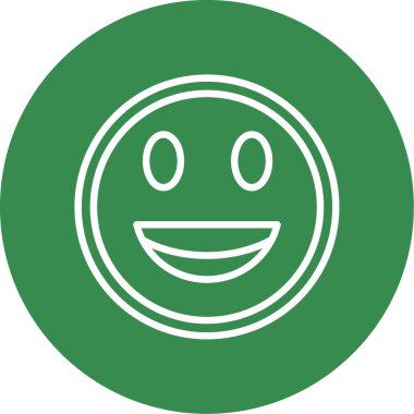 Mutlu bir gülümseme Web simgesi basit illüstrasyon 