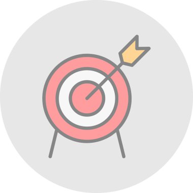 Basit düz hedef vektör çizimi