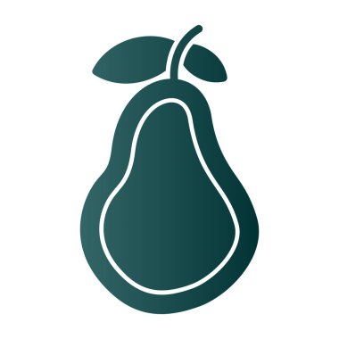 İzole armut ikon vektör tasarımı