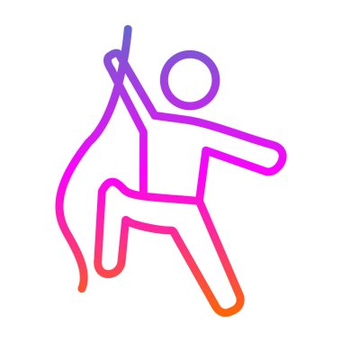 Erkek tırmanıcı simgesi vektör illüstrasyonu