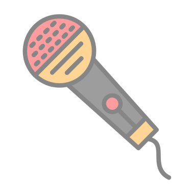 mikrofon simgesi vektör illüstrasyonu