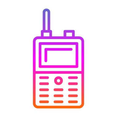 Telsiz telsizi. Web simgesi basit illüstrasyon