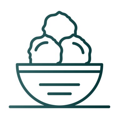 Vektör illüstrasyon, kasedeki köfte ikonu 