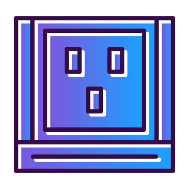 Soket. Web simgesi basit illüstrasyon