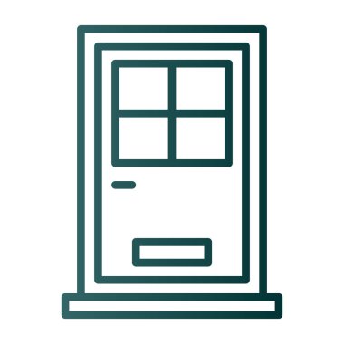 Ön Kapı simgesi, basit vektör illüstrasyonu 