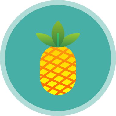 Ananas. Web simgesi basit illüstrasyon 