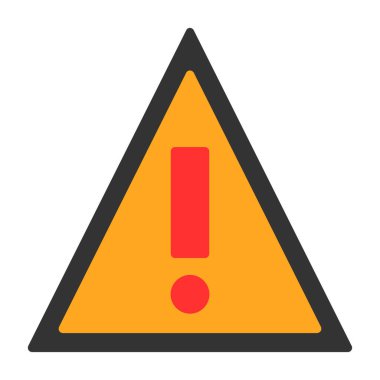 warning sign. web icon simple illustration