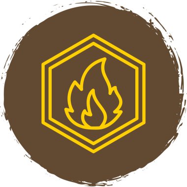  Düz ateş ikonu. illüstrasyon vektörü 