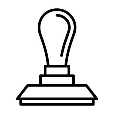 Plastik damga grafiksel web simgesi basit illüstrasyon tasarımı