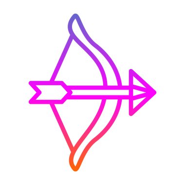 Archer ve ok simgesinin vektör illüstrasyonu