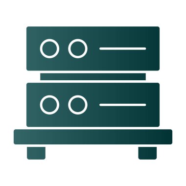 bilgisayar sunucu simgesi, vektör illüstrasyonu basit tasarım