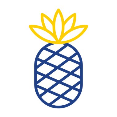 Ananas. Web simgesi basit illüstrasyon 