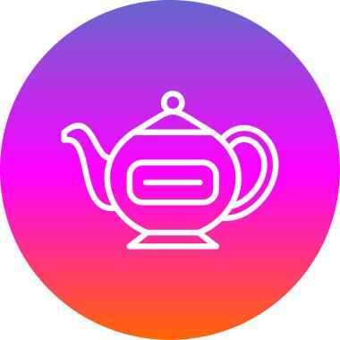 Çaydanlık ağı simgesi. Basit resimleme                           