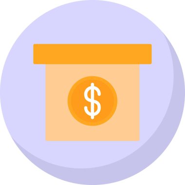 kutu simgesi, vektör illüstrasyonu basit tasarım