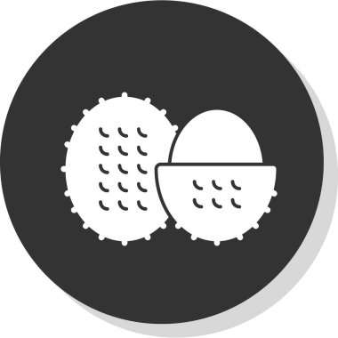 taze rambutan ikon vektör çizimi tasarımı