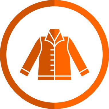 Ceket simgesi, vektör illüstrasyonu basit tasarım