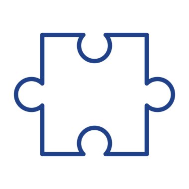 yapboz parçası simgesi, vektör illüstrasyonu