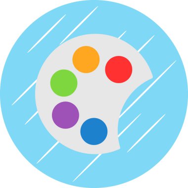 Palet simgesini boya, vektör illüstrasyonu