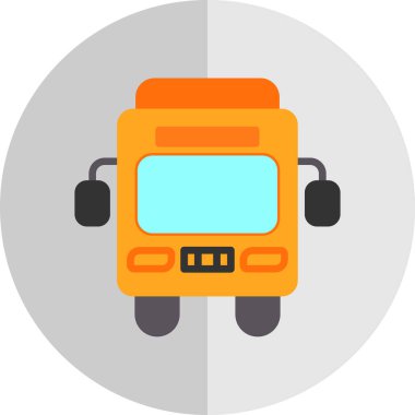 Otobüs. Web simgesi basit illüstrasyon             